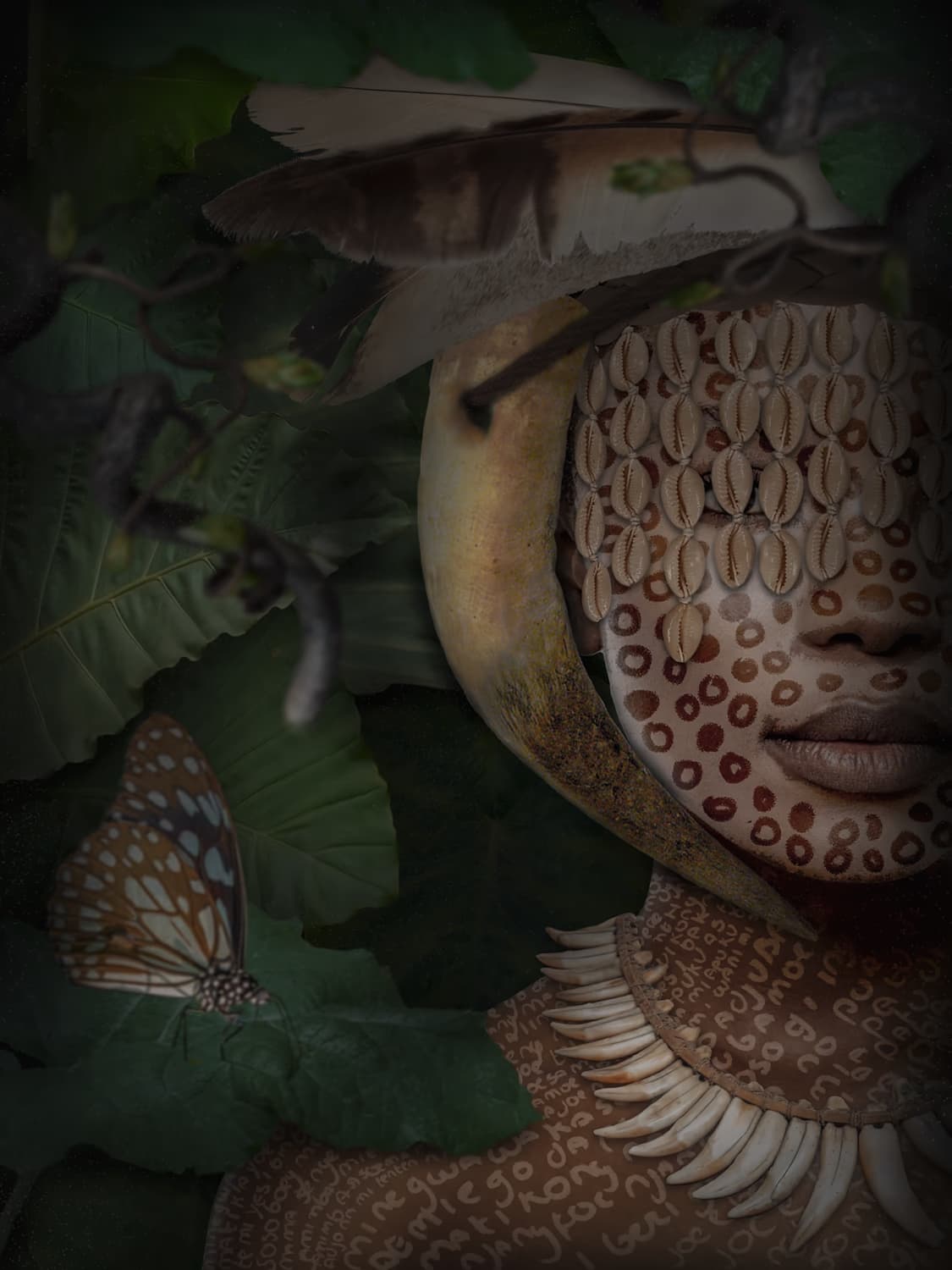 photo artwork of interpretation of the entity called apuku in surinamese winti beliefsystem